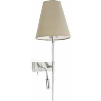 Image of Faro Sabana - 1 Light Indoor Wall Light Nickel, Beige with Reading Lamp - Right Side, E27