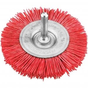 Image of KWB Coarse Nylon Bristle Wheel Brush 100mm 6mm Shank