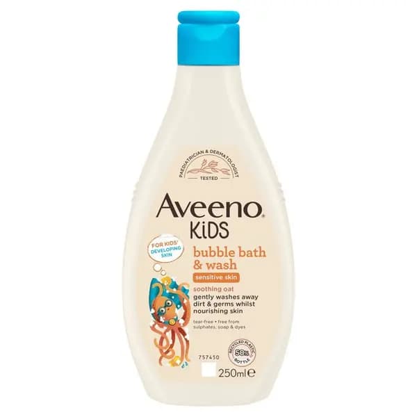Image of Aveeno Kids Bubble Bath & Wash 250ml