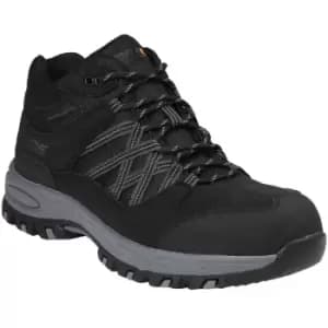 Image of Regatta Mens Sandstone Safety Boots (8 UK) (Black/Granite) - Black/Granite