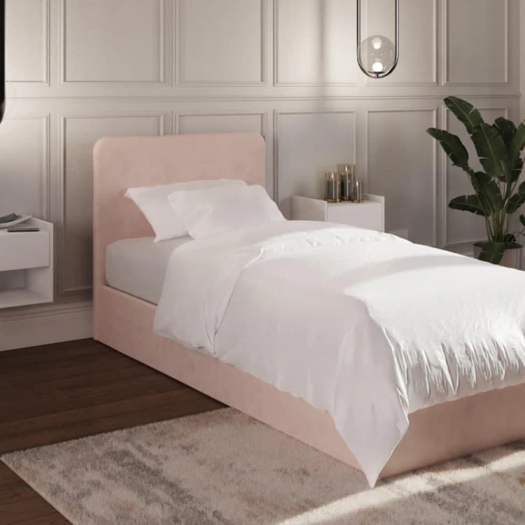 Image of GFW Chiswick Single Ottoman & Pocket Sprung Mattress Beds Single Pink 72973906010