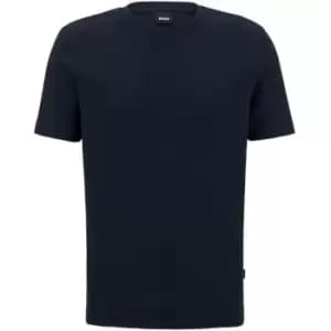Image of Boss Boss Tiburt Jacquard T-Shirt - Blue