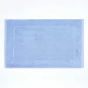 Image of Imperial Plain Cotton Light Blue Bath Mat - Blue - Blue - Blue - Homescapes