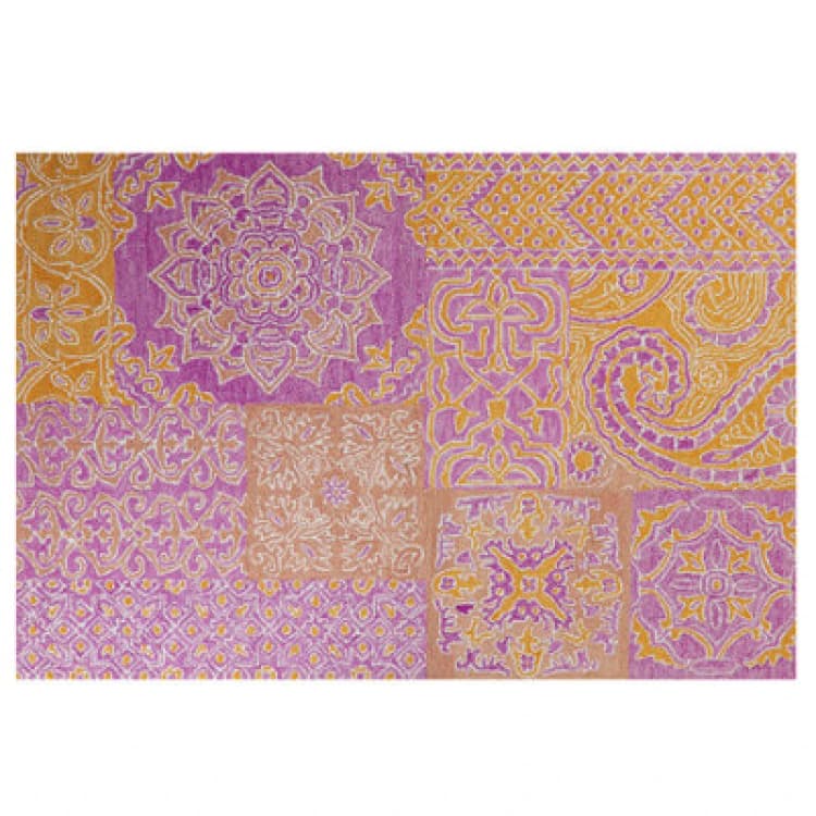 Image of Beliani Rug Avanos Pink 140 X 200 Cm Wool