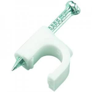Image of Wickes Coaxial Cable Clips - White Pack of 100