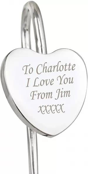 Image of Personalised Silver Heart Bookmark, Women