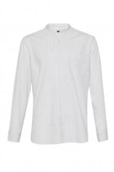 Image of Mens French Connection Sculpture Stripe Peached Cotton Grey