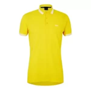 Image of BOSS Tipped Polo Shirt - Yellow