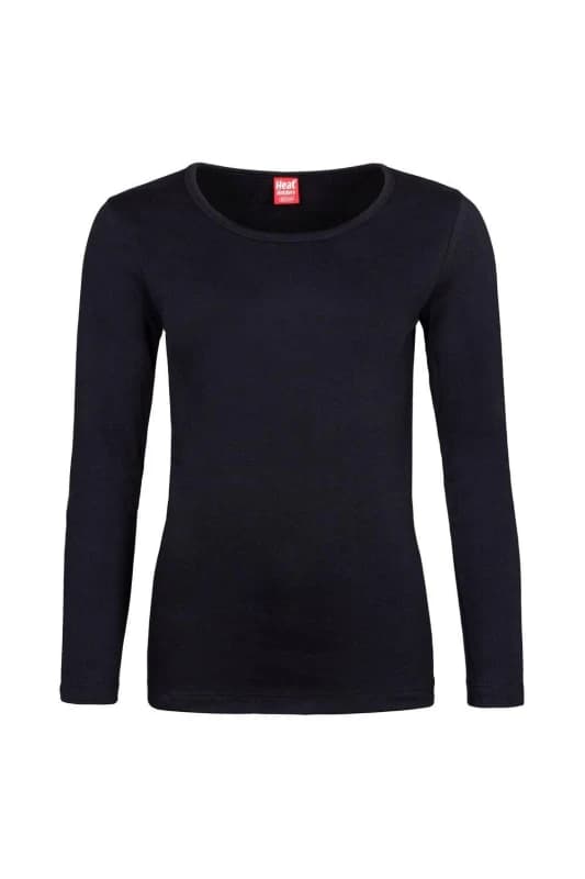 Image of SOCKSHOP Heat Holders 1 Pack 0.45 TOG Long Sleeve Vest Black