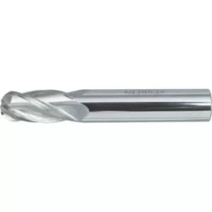 Image of Kennedy 3.00MM Carbide 4 Flute Plain Shank Long Series Ball Nosed End Mill