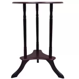 Image of Techstyle Round Wooden Telephone / End / Bedside Table Mahogany