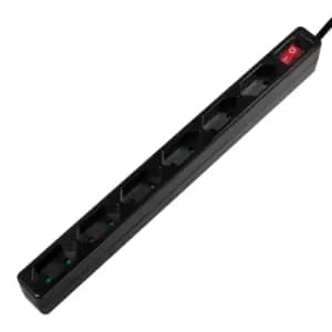 Image of LogiLink LPS232B power extension 1.5 m 6 AC outlet(s) Indoor Black