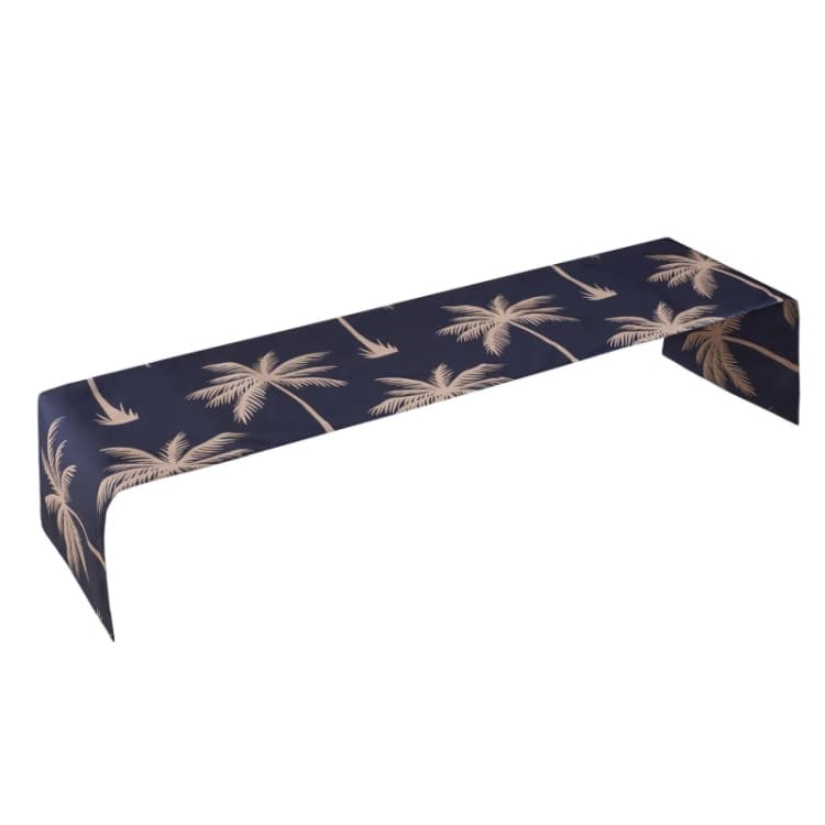 Image of Luxury Living Palm Water Repellant Table Runner Mid Blue