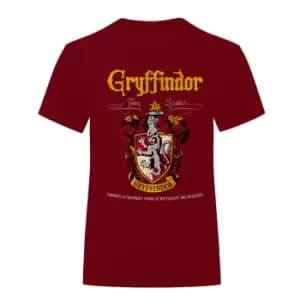 Image of Harry Potter Unisex Adult Gryffindor T-Shirt (XL) (Maroon)