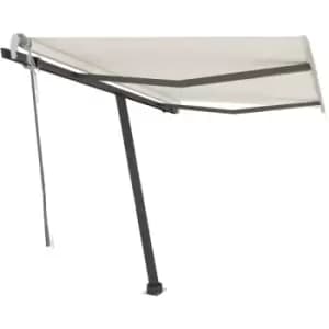 Image of Vidaxl - Freestanding Manual Retractable Awning 350x250cm Cream Cream