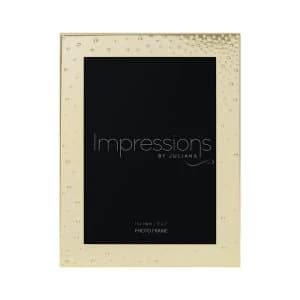 Image of Debossed Dot Gold Metal Photo Frame (5 x 7)