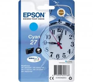 Image of Epson 27 Alarm Clock Cyan Ink Cartridges
