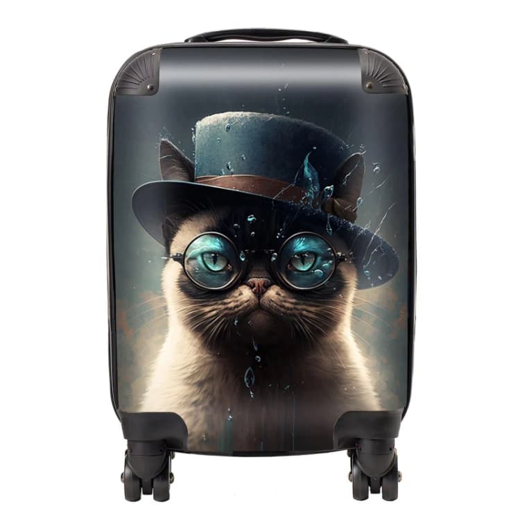 Image of Warren Reed Designer Siamese Cat Splashart Suitcase - Large