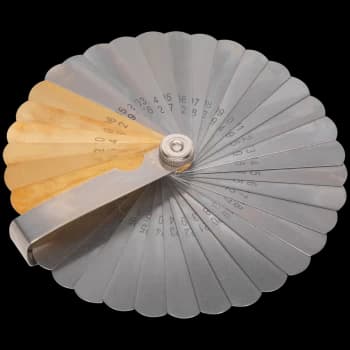 Image of Sealey 36 Blade Feeler Gauge Combo Steel/Brass Dual Marked
