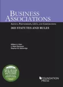 Image of Business Associations : Agency, Partnerships, LLCs, and Corporations, 2021 Statutes and Rules