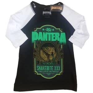 Image of Pantera - Snakebit XXX Label Ladies Small T-Shirt - Black,White