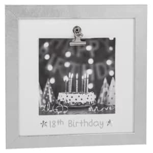 Image of Silver Clip Frame 18th Birthday