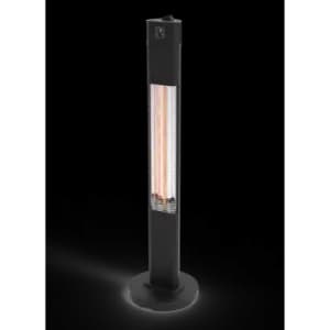 Image of Devola Platinum 1.6kW Floor Standing Patio Heater with Remote Control IP65 Black - DVPH16PFSB