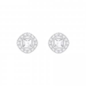 Image of Swarovski Angelic Rhodium Plated White |Square Jewellery