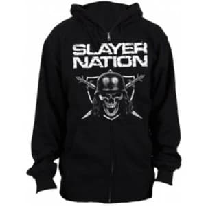 Image of Slayer Slayer Nation Mens Zip Hoodie: Medium
