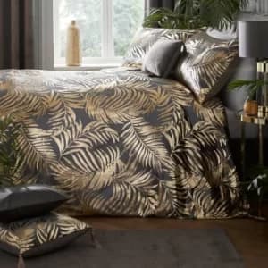 Image of Laurence Llewelyn-Bowen First Dates Slate Duvet Cover and Pillowcase Set Slate (Grey)