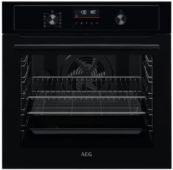Image of AEG 6000 Series BPX535A61B Built In Electric Single Oven and Pyrolytic Cleaning - Black - A+ Rated