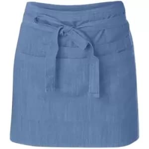 Image of Dennys Unisex Adults Denim Waist Apron With Pocket (One Size) (Light Blue) - Light Blue
