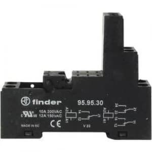 Image of Finder 95.95.30 Plug in Relay Socket For DIN Rail