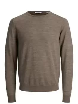 Image of JACK & JONES Merino Wool Knitted Pullover Men Beige
