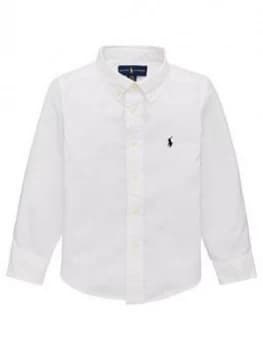 Image of Ralph Lauren Boys Custom Fit Classic Oxford Shirt - White, Size 8 Years
