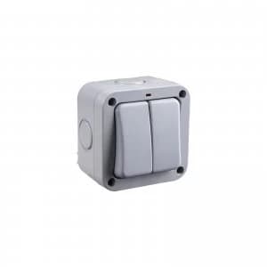 Image of Bg Electrical Wp42-01 20A 20Ax Outdoor Switch Ip66 2G 2 Way