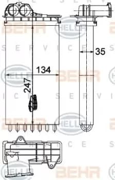 Image of x1 Behr Heat Exchanger 8FH351315-561 Genuine replacement part for Car Made in FR