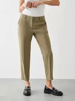 Image of Dorothy Perkins Ankle Grazer Trouser - Khaki, Green, Size 16, Women