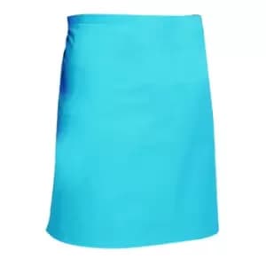 Image of Dennys Multicoloured Catering Waist Apron 28x36ins (Pack of 2) (One Size) (Mid Blue)