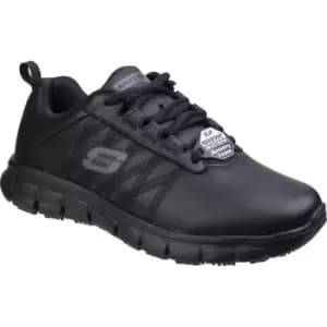 Image of Skechers Sure Track Erath Womens Lace Up Work Shoes Black Size 7