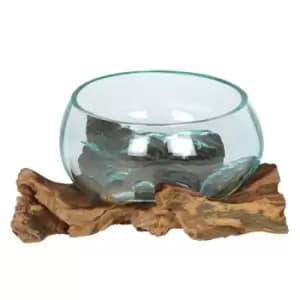 Image of Small Molten Glass on Root Wood