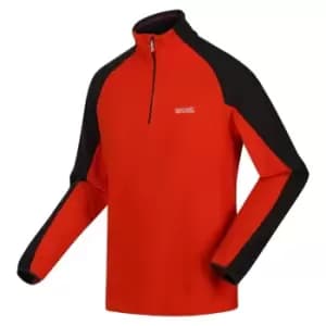 Image of Regatta Elson II Half Zip Fleece - RustyOra/Ash