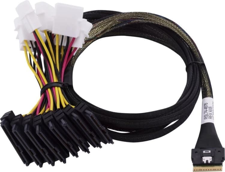 Image of MICROCHIP TECHNOLOGY Microchip Technology 2305400-R Serial Attached SCSI (SAS) cable 0.8 m Black, Multicolour 2305400-R