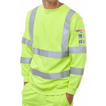 Image of ARC COMPLIANT SAT YELLOW SWEATSHIRT SML - Click Arc Clothing
