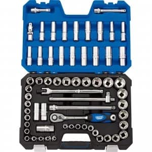 Image of Draper 63 Piece 1/2" Drive Hex Socket Set Metric and Imperial 1/2"