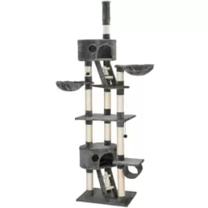 Image of Tectake Cat Tree Scratching Post Hansi - Light Grey/White