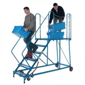 Image of Fort Easy Slope Platform Steps Powder Coated 6 Tread MS9106M