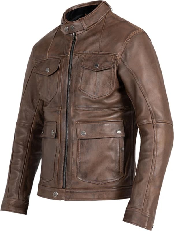 Image of John Doe Drifter Motorcycle Leather Jacket, brown, Size L for Men
