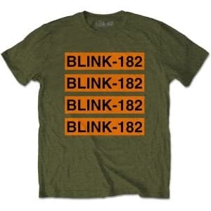 Image of Blink-182 - Log Repeat Unisex Large T-Shirt - Green