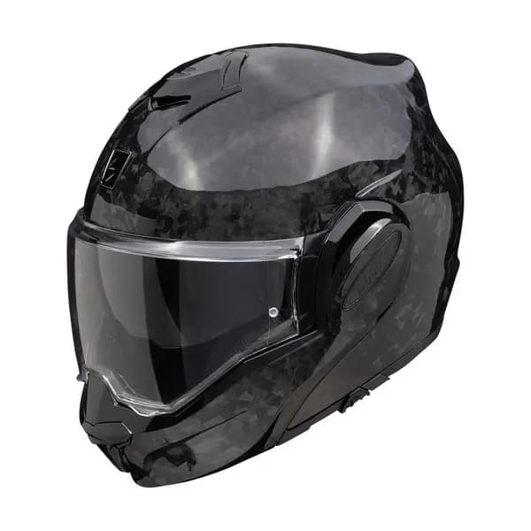 Image of Scorpion EXO-TECH EVO Carbon Onyx Black Modular Helmet Size 2XL